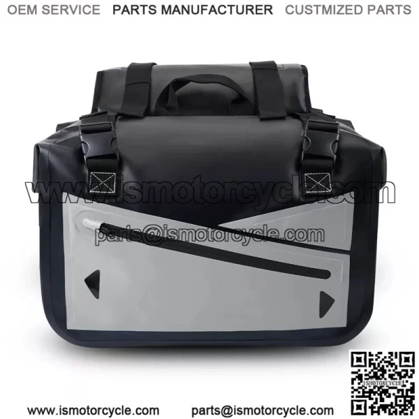 Waterproof Motorcycle PVC Leather Saddlebags Saddle Panniers Rear Side Bags - Image 2