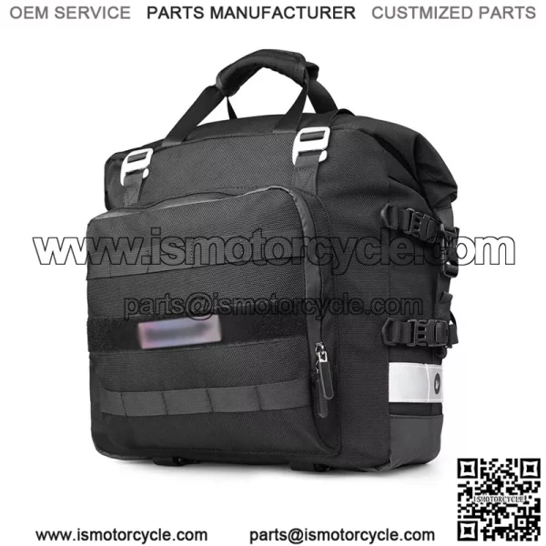 Motorcycle Side Pannier Bag Waterproof Quick Release Saddle Bag Black - Image 2