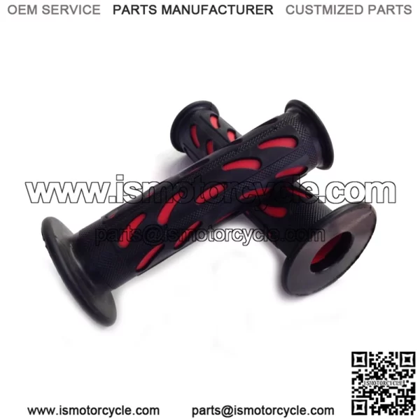 Black Rubber Hand Grips Handlebar For ATV Polaris Arctic Cat Suzuki 22mm 7/8" - Image 3