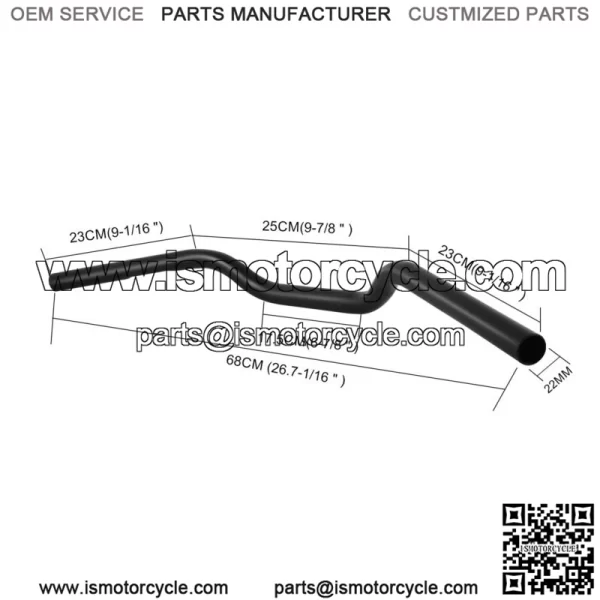 7/8" 22mm Rise Drag Handlebar Tracker Black For Yamaha FZ-07 FZ-09 FZ1 FZ8 FZ6R - Image 3