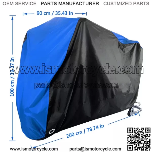 Motorcycle Cover Waterproof UV Dust Protect for Scooter Moped Outdoor Storage M - Image 3