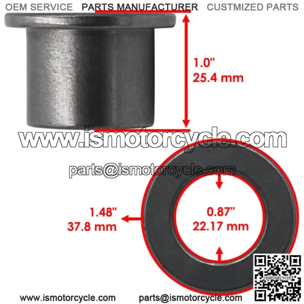 48100-01 48100-07 7076514 Caster Yoke Flanged Bushing For Scag For Snapper - Image 2