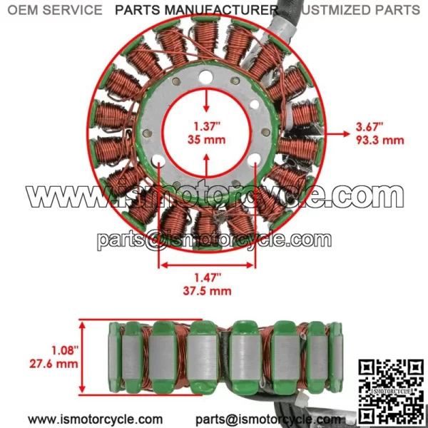 Stator for Polaris Predator 500 2003 2004 / 3088159 Stator Generator  Magneto (For: Polaris) - Image 2