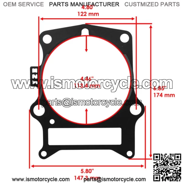 Cylinder Gaskets For Yamaha Grizzly 700 YFM700 2007-2023 3B4-11181-00-00 - Image 3