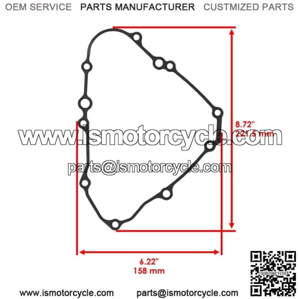 Left Crankcase Cover Gasket for Honda CRF450RWE CRF450X 2019-2025 - Image 3