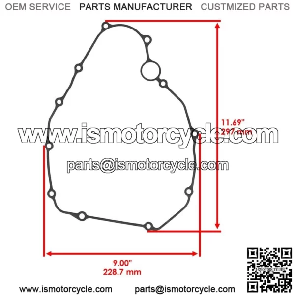 Right Crankcase Cover Gasket for Honda CRF450RX / CRF450X 2019-2025 - Image 3