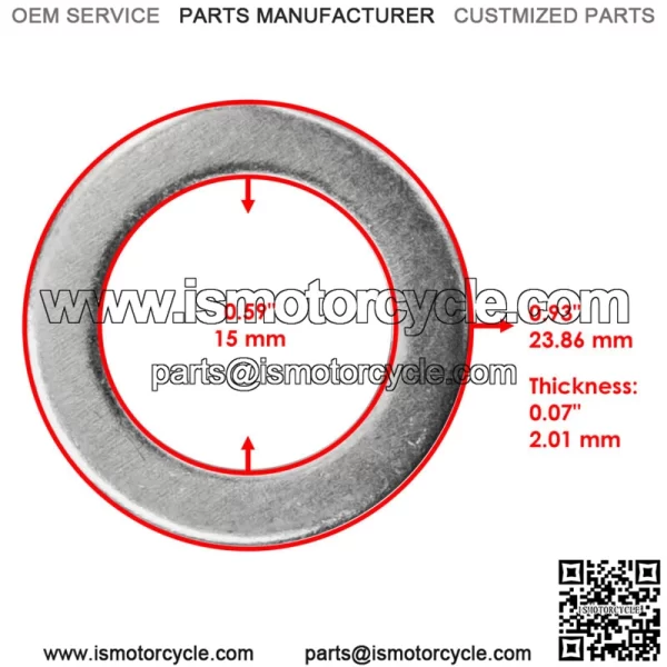 90201-14215-00 148-27219-00-00 Washer Plate For Yamaha Blaster 200 YFS200 98-06 (For: Yamaha YFS200) - Image 2