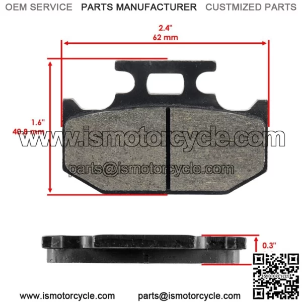 Rear Parking Brake Disc Rotor W/Pads for Yamaha Rhino 700 YXR700 4X4 2008-2013(For: Yamaha Rhino 700) - Image 3