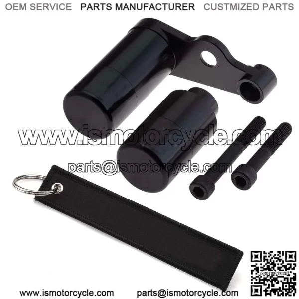 06-09 Suzuki GSX-R600 + GSX-R750 Black Non-cut Frame Slider Protective Cover #Black - Image 2