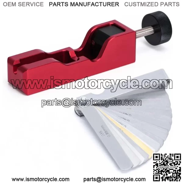 Spark plug gap adjustment tool with feeler gauge #red - Image 2