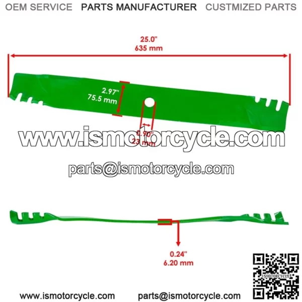 61" 72" Deck Blade for John Deere 2305 2320 2520 3120 3203 3320 3520 3720 4720 - Image 2