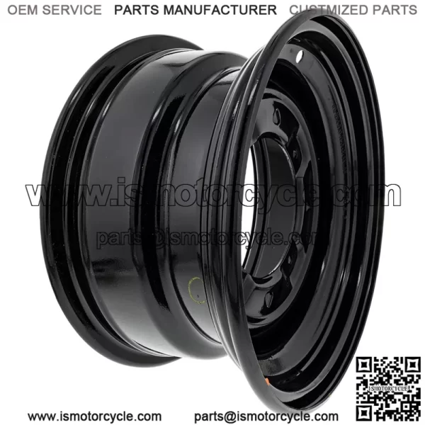 Polaris 1523451-067 Black Front Wheel Rim 12x6 Ranger Sportsman EV 500 570 700 - Image 4