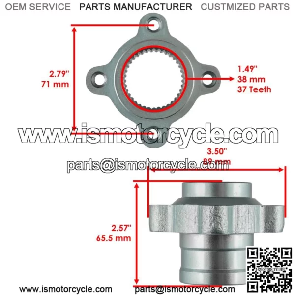 Rear Brake Rotor Hub For Yamaha Raptor 700 700R YFM700 YFM700R 2006-2022 (For: Yamaha Raptor 700) - Image 2