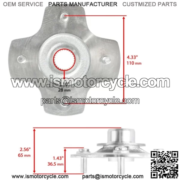 Rear Axle Right Wheel Hub fits Honda 42610-HR0-F00 - Image 2