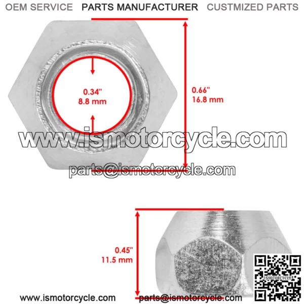 0423-408 Wheel Lug Nut For Arctic Cat 250 300 366 400 425 450 500 550 650 700 - Image 2