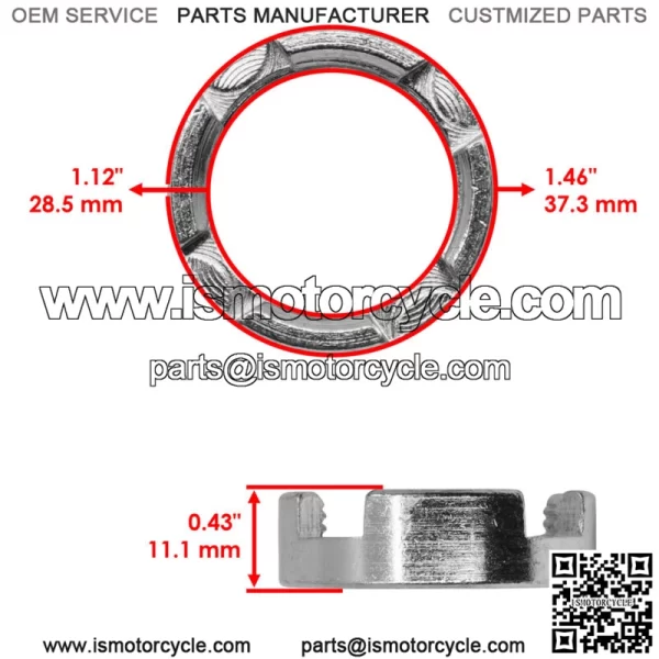 90355-469-000 Swing Arm Pivot Lock Nut For Honda TRX250X 09 2011-2014 2016-2023 - Image 3