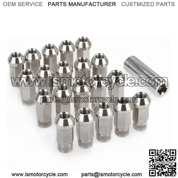 50mm Stainless steel nut straight grain (19 pairs of sides) M14*2 - Image 2