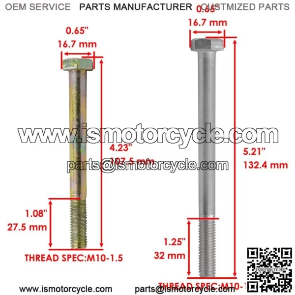 126-2928 99-2842 109-9851 1-603321 Deck Wheel Bolt for Exmark John Deere - Image 2