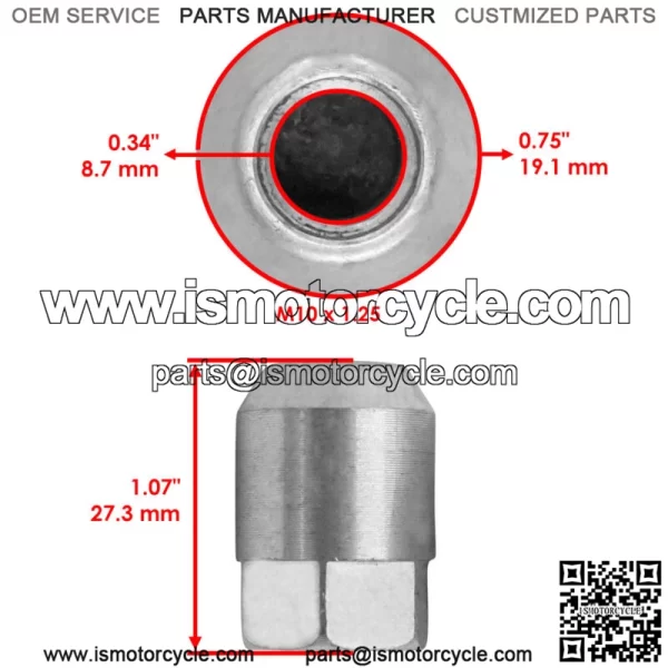 Front & Rear Wheel Nuts For Polaris Scrambler XP 1000 14-2018 / 7547361 - Image 2