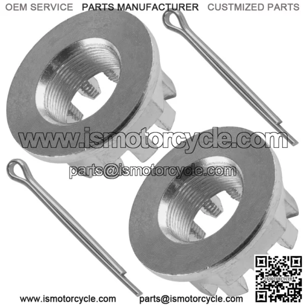 Set of 2 Rear Axle Nuts W/Pin For Honda TRX450S TRX450ES Foreman 450 1998-2001 (For: Honda) - Image 4