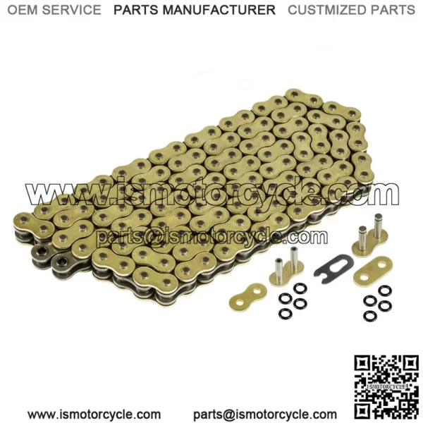 520 X 120 Links Motorcycle Atv Golden O-Ring Drive Chain 520-Pitch 120-Links