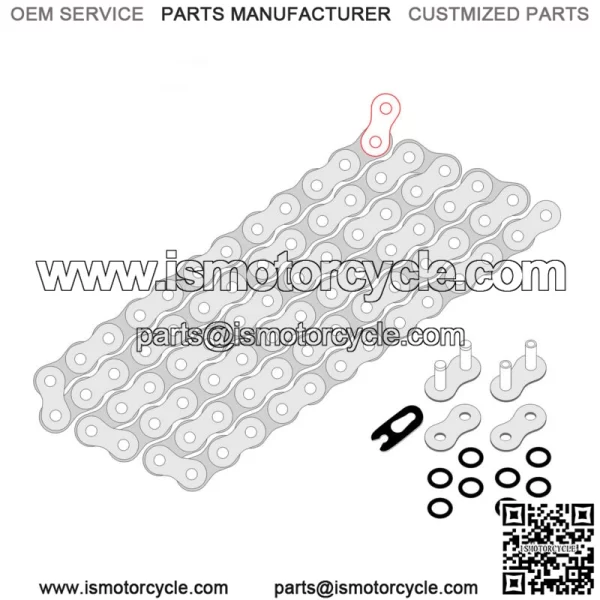520 X 120 Links Motorcycle Atv Golden O-Ring Drive Chain 520-Pitch 120-Links - Image 2