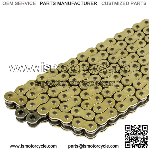 520 X 120 Links Motorcycle Atv Golden O-Ring Drive Chain 520-Pitch 120-Links - Image 3
