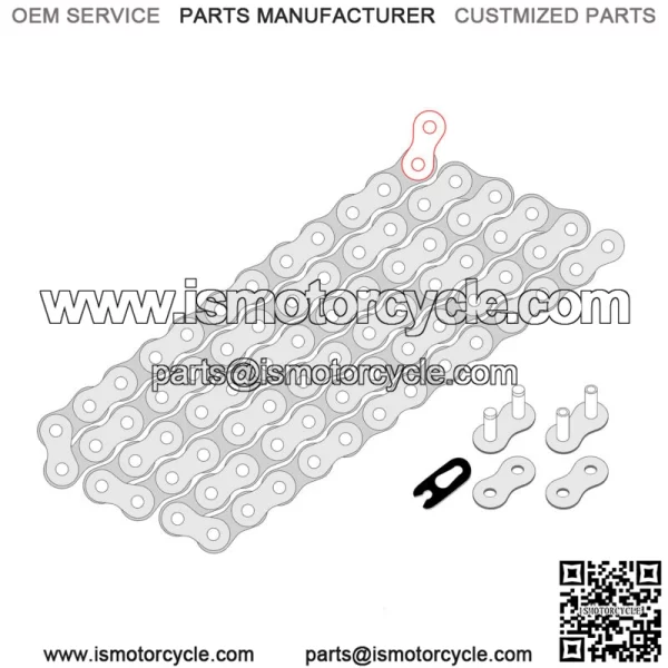 520 X 120 Links Motorcycle Atv Drive Chain 520-Pitch 120-Links - Image 2