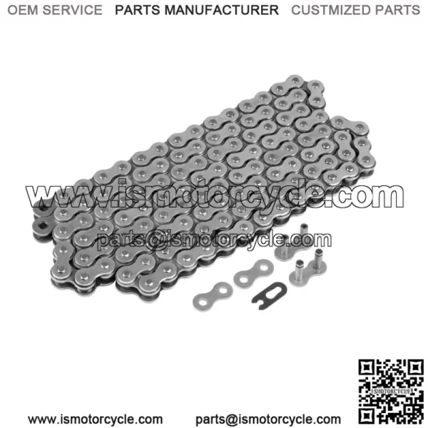 Drive Chain & Sprockets For Kawasaki KLX140 2008-2024 428 Pitch 122 Link - Image 2