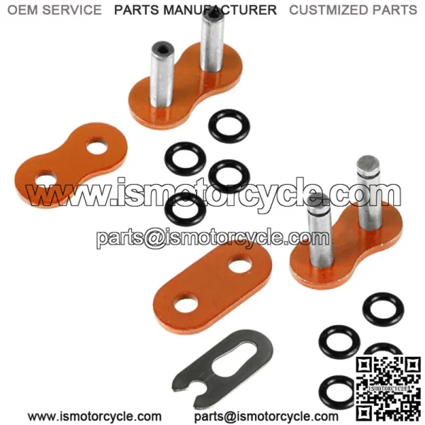 O-Ring Orange Drive Chain for Honda TRX450R 2004 2005 2006 2007 2008 (For: Honda) - Image 5