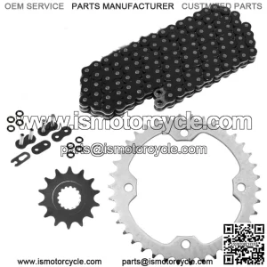 Black O-Ring Drive Chain & Sprockets Kit for Yamaha Raptor 700 YFM700R 2006-16 (For: Yamaha Raptor 700)