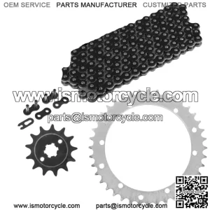 Black Drive Chain And Sprockets Kit for Yamaha Blaster 200 YFS200 1988-2006 (For: Yamaha YFS200)
