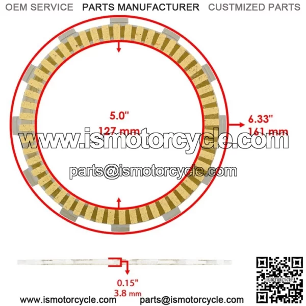 Clutch Friction Plates kit for Honda Goldwing GL1500 GL1500SE GL1500I 1988-1996 - Image 3