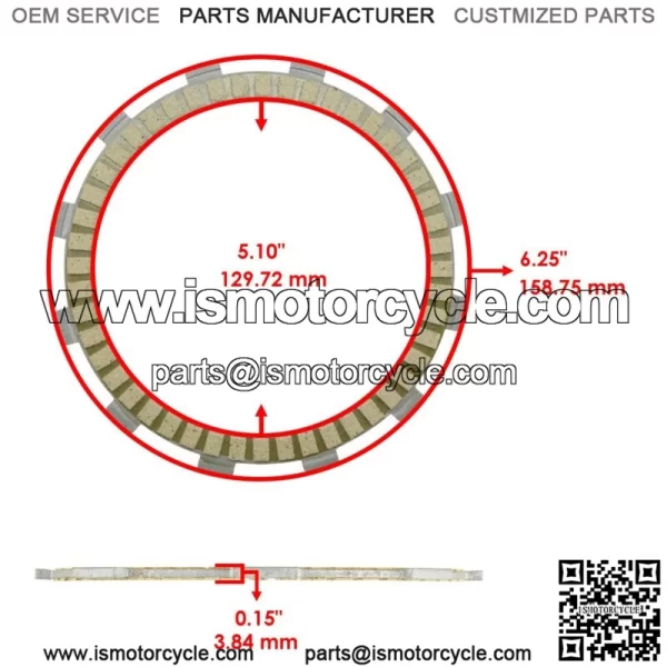 Clutch Friction Plates kit for Honda Goldwing GL1500 GL1500SE GL1500I 1988-1996 - Image 4