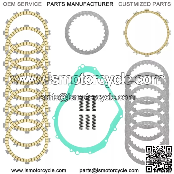 Clutch Friction Steel Plates Spring Gasket Kit for Suzuki GSX-R750 GSXR750 11-21