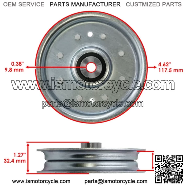 AM119553 Drive Flat Idler Pulley For John Deer 717 727 7G18 7H17 7H19 F510 F525 - Image 2