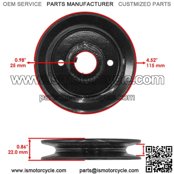 Deck Pulley For Gravely ZT 1844 ZT 1944 ZT 2044  44" 01599500 - Image 2