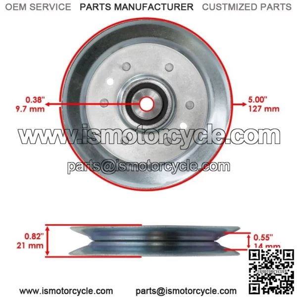 756-0616 Deck Pulley for MTD CC760 12A-764M WC33 SP33 135O765N013 33" - Image 2