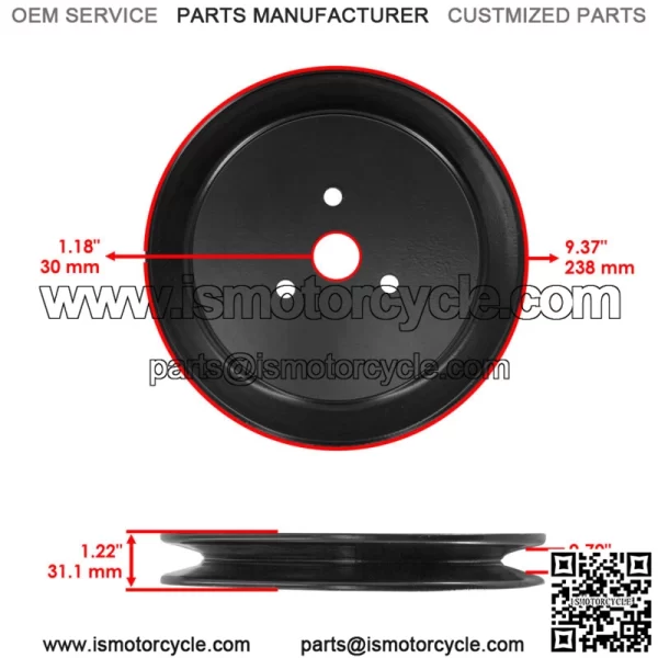 109-2180 72" Deck Spindle Pulley For Exmark Lazer Z LZ23 27 29 34 LZX34 38 801 - Image 2