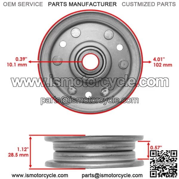 164090 48" 60" 72" Deck Idler Pulley For King Kutter RFM-48 RFM-60 RFM-72 - Image 2