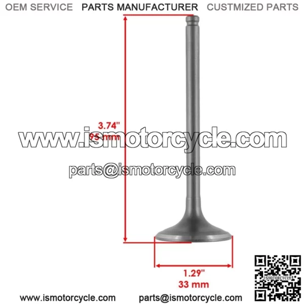 Intake & Exhaust Valve for Honda TRX420FE1 TRX420FM1 FourTrax Rancher 2014-2021 (For: Honda) - Image 3