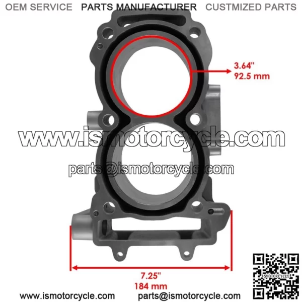 Cylinder For Polaris RZR XP 900 2011 2012 2013 93mm Bore 3022278 - Image 2