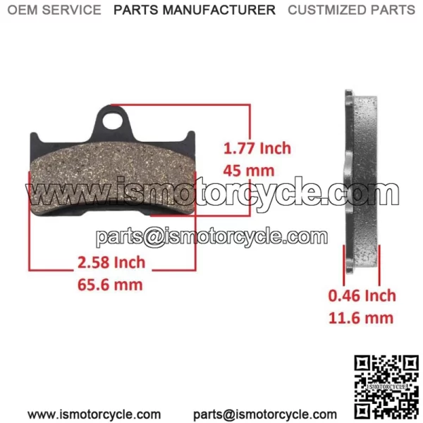 Rear Brake Pads for CF Moto Terralander 500 625 800 CF500 CF625 CF800 2011-2015 - Image 2