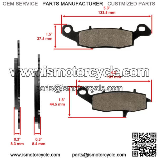 Front Brake Pads For Suzuki SFV650 SFV 650 Gladius 2009-2015 / 59101-33880 - Image 2