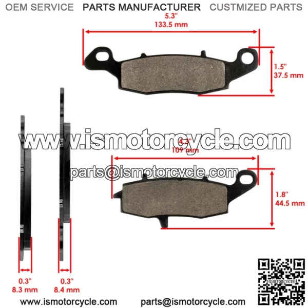 Front Brake Pads For Suzuki SFV650 SFV 650 Gladius 2009-2015 / 59101-33880 - Image 3