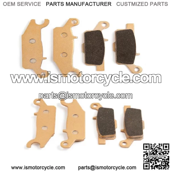 Front Rear Brake Pads For Yamaha Grizzly YFM700F 07-22 Grizzly 550 700 YFM550F (For: Yamaha)