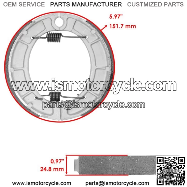 for Yamaha Bear Tracker 250 YFM250 2000-2004 Front & Rear Brake Pads Shoes - Image 2