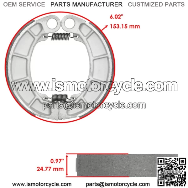 Front & Rear Brake Shoes for Honda TRX400FW Fourtrax Foreman 400 4X4 1995-2003 - Image 3