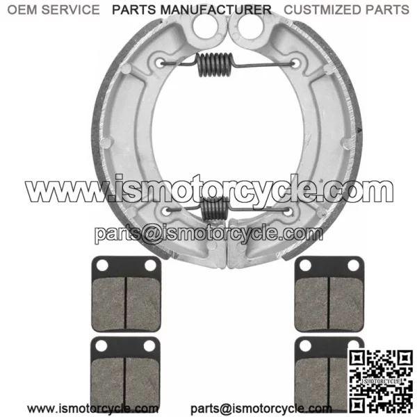 for Yamaha Grizzly 350 YFM350 4WD 2007-2014 Front Pads Rear Brake Shoes