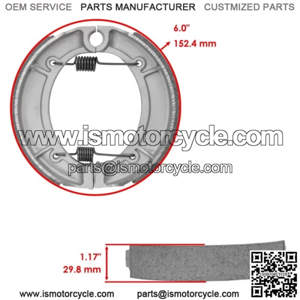 for Yamaha Big Bear 350 YFM350 1999 Front Brake Pads & Rear Brake Shoes - Image 2